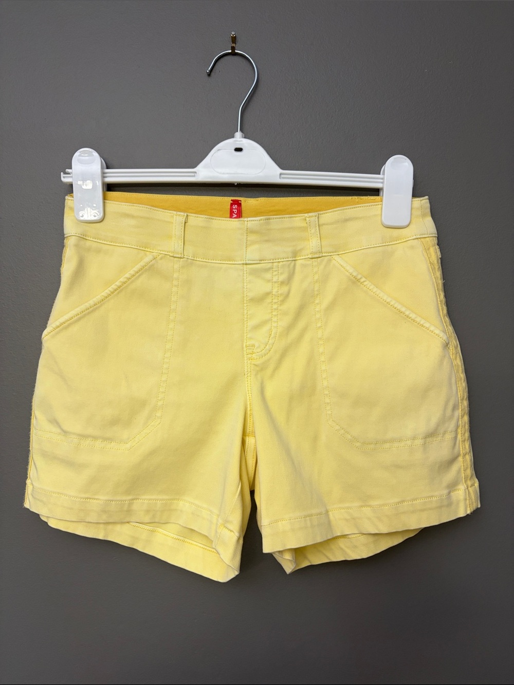 SPANX Yellow Front-Pocket Bermuda Shorts - Size S